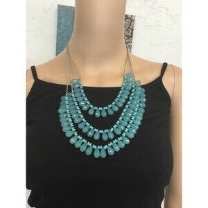 Blue Multi Chain Necklace